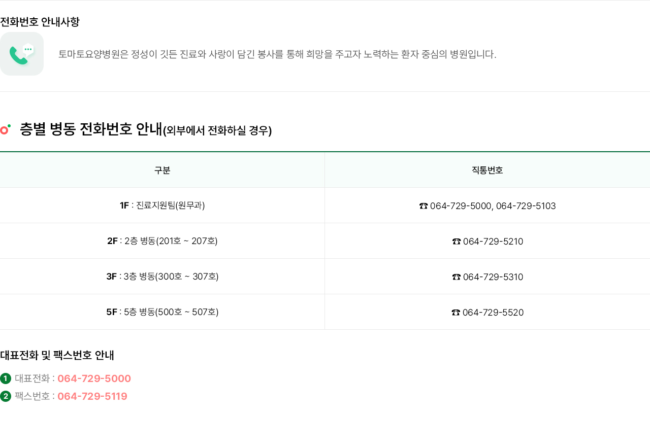 전화번호안내 컨텐츠